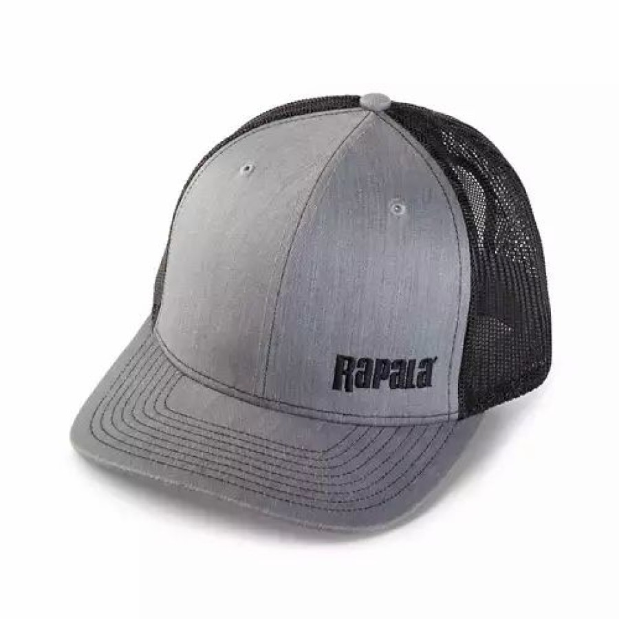 * Men'S Rapala Trucker Small Logo Snapback Hat Heather Grey Hats & Caps