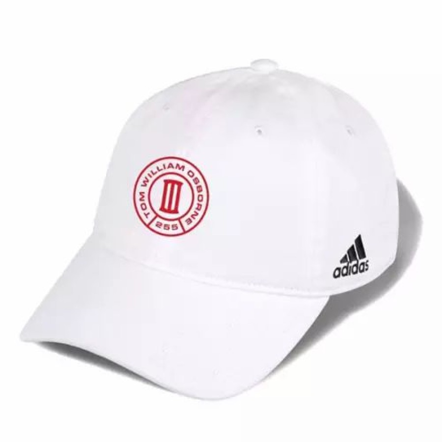 * Adidas Nebraska Cornhuskers Osborne 2022 Slouch Hat White College Hats & Caps