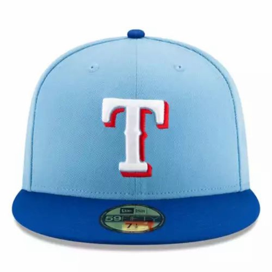 * New Era Texas Rangers Authentic Collection Alternate On Field 59Fifty Fitted Hat Light Blue Mlb Hats & Caps