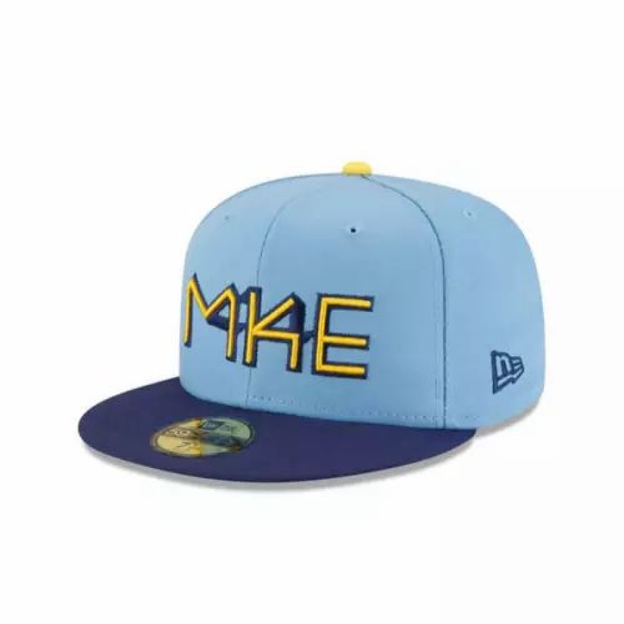 * New Era Milwaukee Brewers City Connect 59Fifty Fitted Hat Light Blue Mlb Hats & Caps