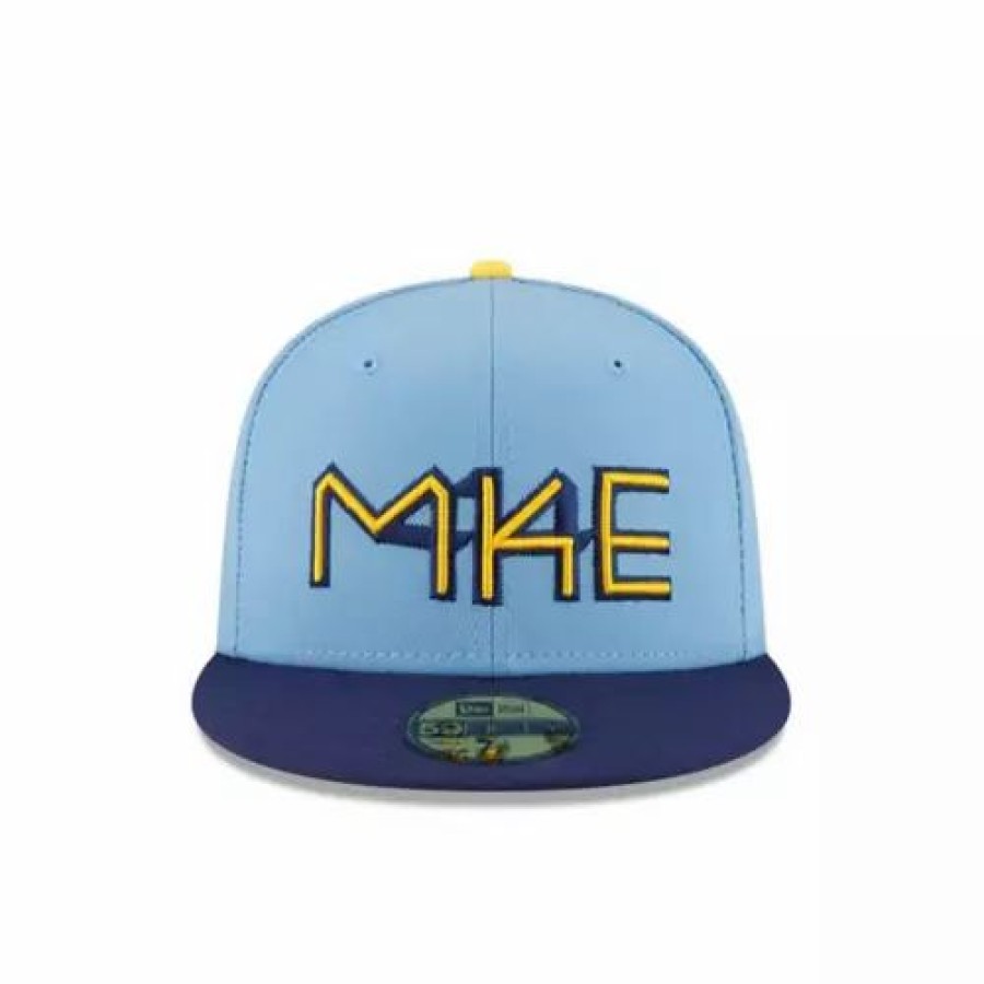 * New Era Milwaukee Brewers City Connect 59Fifty Fitted Hat Light Blue Mlb Hats & Caps