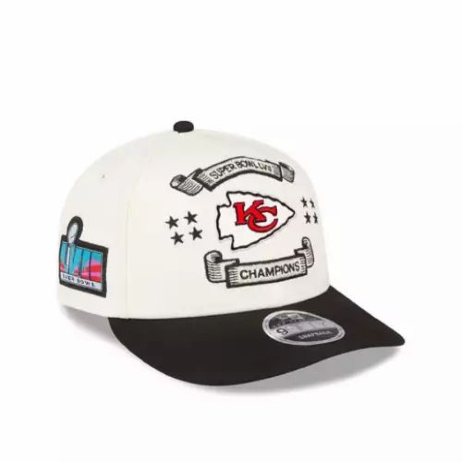 * New Era Kansas City Chiefs Super Bowl Lvii Champions Locker Room 9Fifty Adjustable Hat White Nfl Hats & Caps