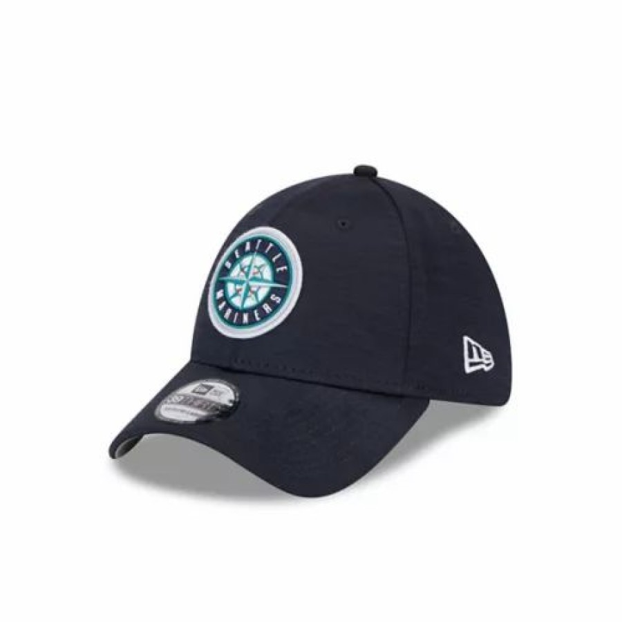 * New Era Seattle Mariners 2023 Clubhouse 39Thirty Stretch Fit Hat Navy Mlb Hats & Caps