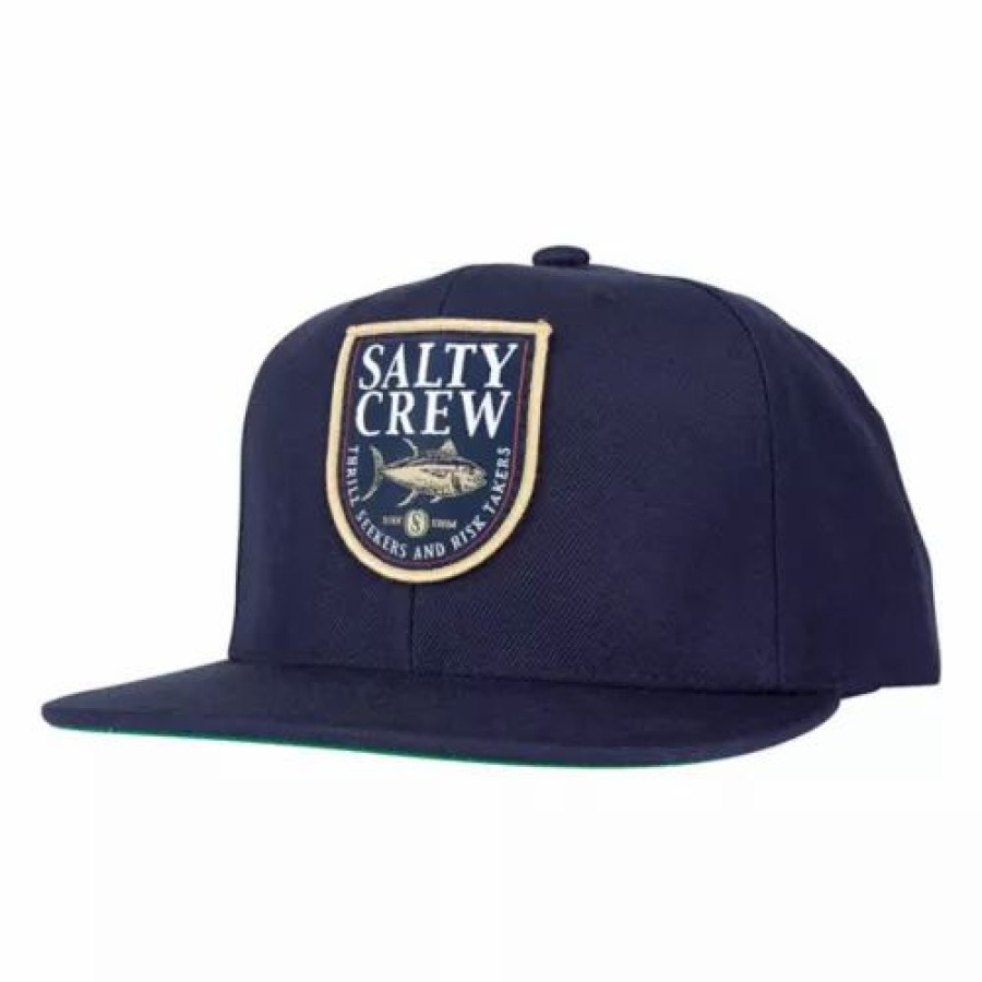 * Men'S Salty Crew Current 6 Panel Snapback Hat Navy Hats & Caps