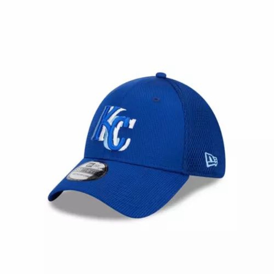 * New Era Kids' Kansas City S Overlap 39Thirty Flex Fit Hat Royal Mlb Hats & Caps