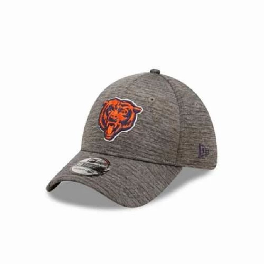 * New Era Chicago Bears Essential Bear Logo 39Thirty Flex Fit Hat Grey Heather Nfl Hats & Caps