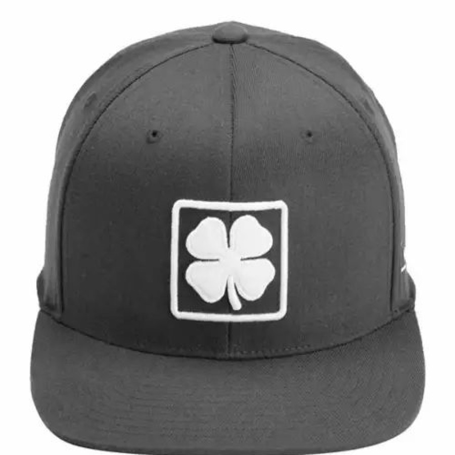 * Men'S Black Clover Square Tropics 1 Golf Snapback Hat Charcoal Hats & Caps