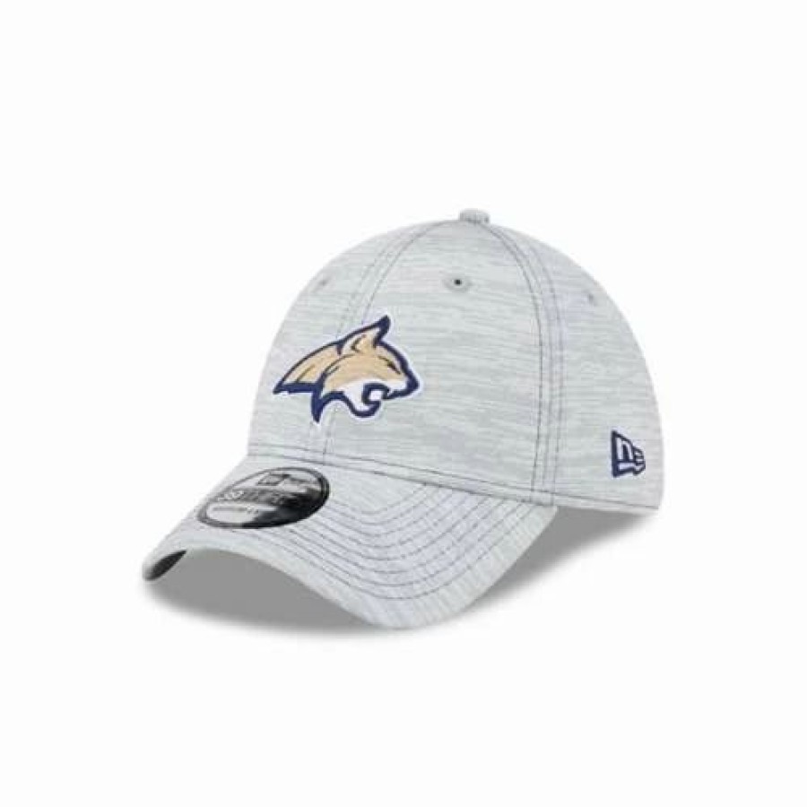 * New Era Kids' Montana State Bobcats Speed 39Thirty Flex Fit Hat Heather Grey College Hats & Caps