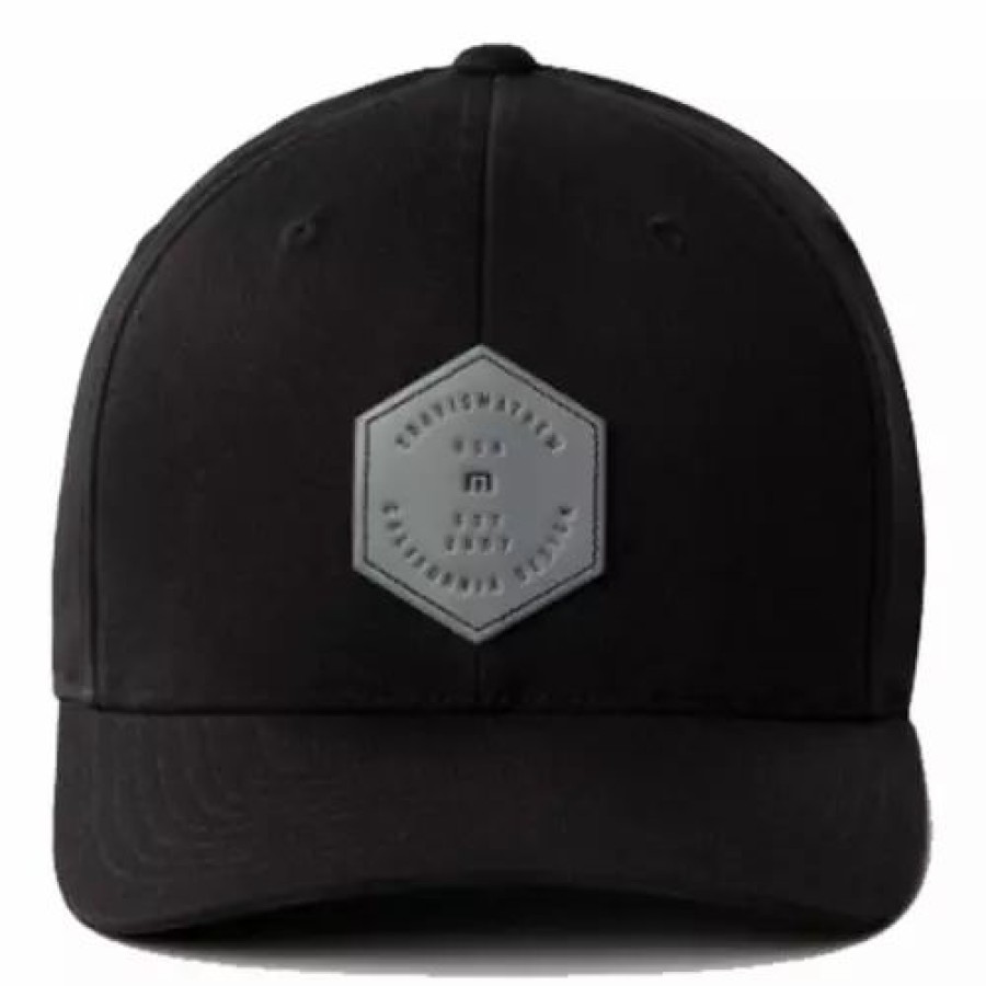 * Men'S Travismathew Dopp Golf Flexfit Hat Black Hats & Caps