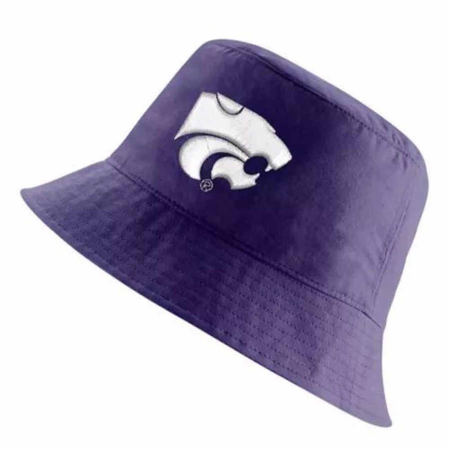 * Nike Kansas State Wildcats Core Bucket Hat Purple College Hats & Caps