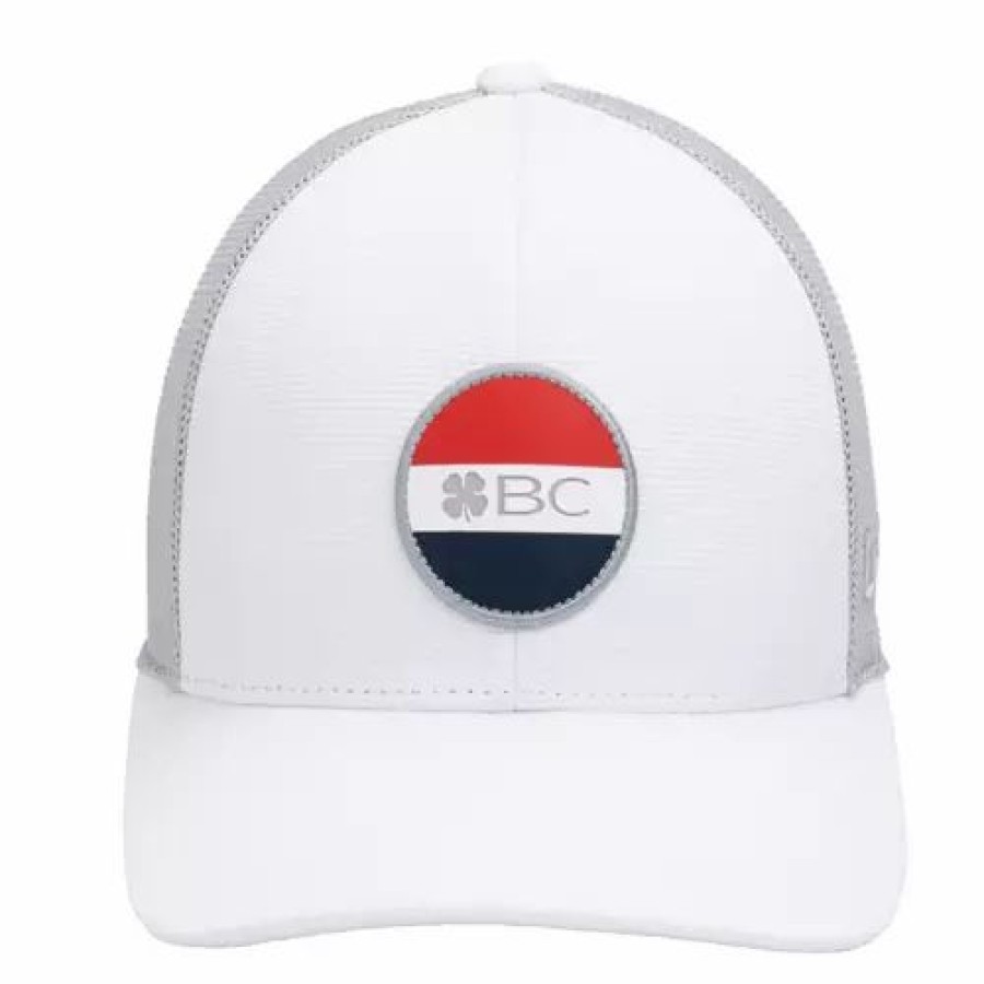 * Men'S Black Clover Pandora Golf Snapback Hat White Hats & Caps