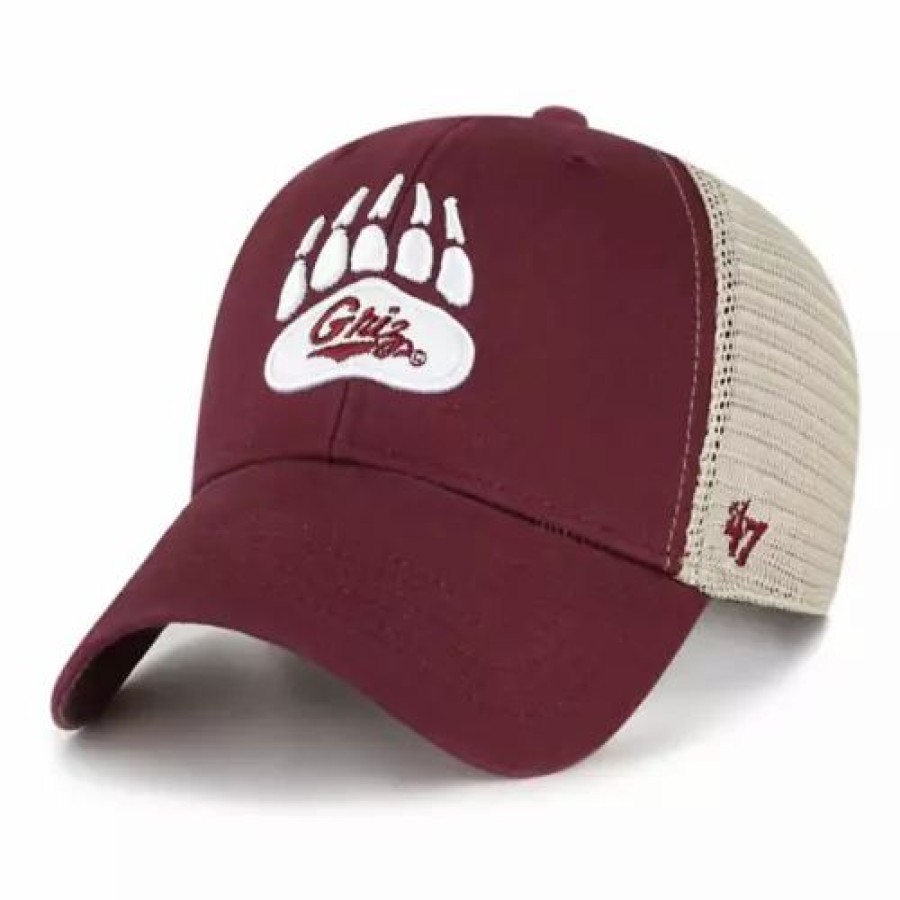 * 47 Brand 47 Brand Montana Grizzlies Flagship Hat Maroon College Hats & Caps