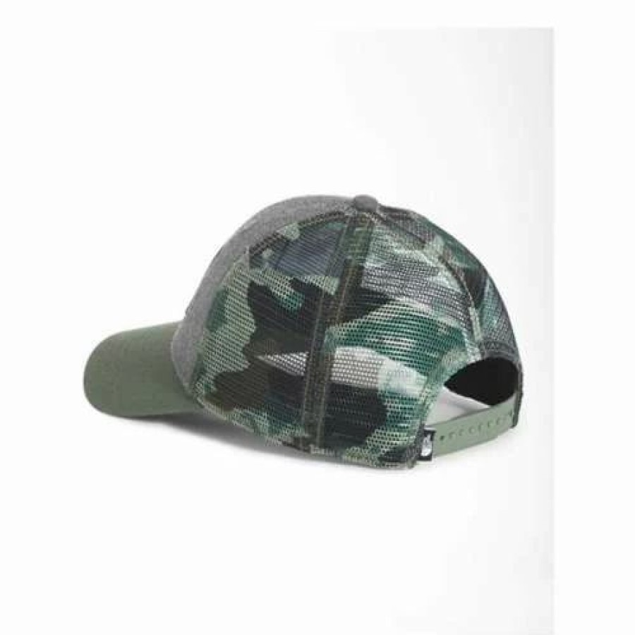 * Boys' The North Face Mudder Trucker Snapback Hat Green Camo Hats & Caps