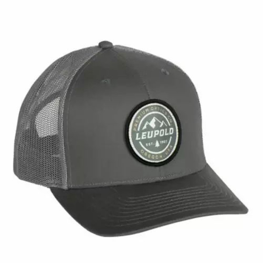 * Men'S Leupold Cascade Trucker Adjustable Hat Grey Hats & Caps