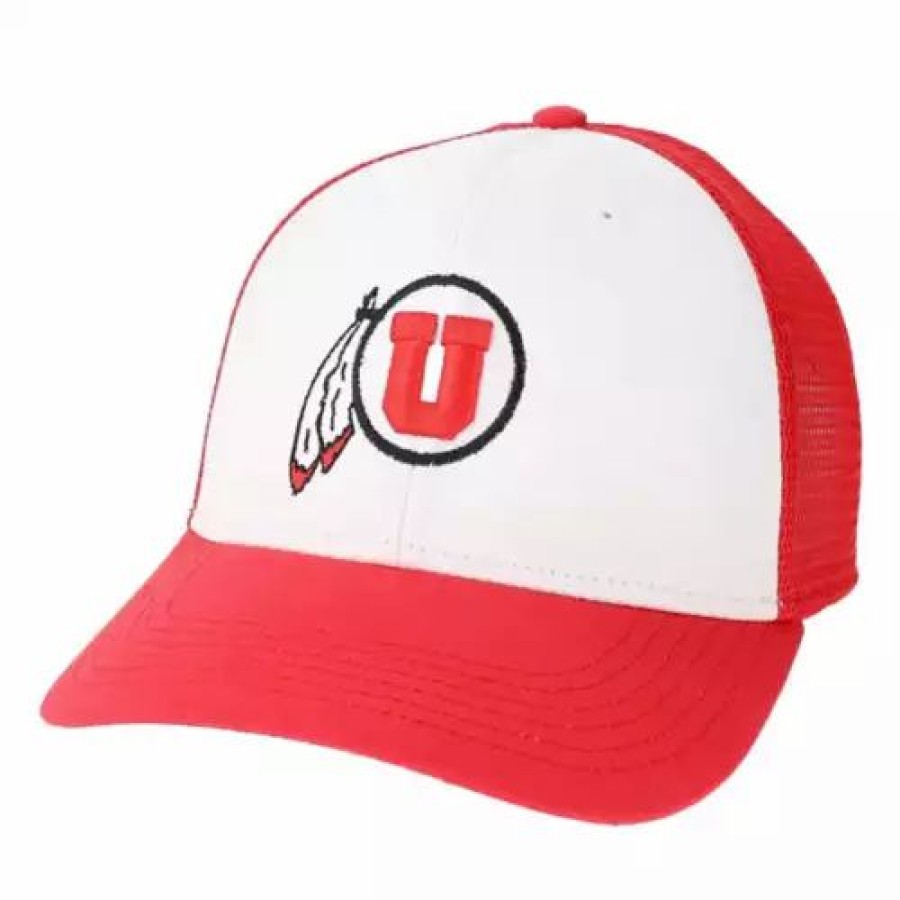 * Legacy Athletic Utah Utes Low Row Hat White/Red College Hats & Caps