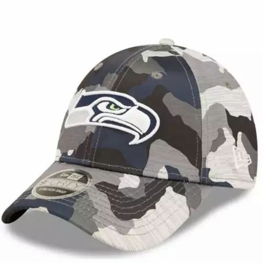 * New Era Kids' Seattle Seahawks Training Camp 9Forty Adjustable Hat Camo Nfl Hats & Caps