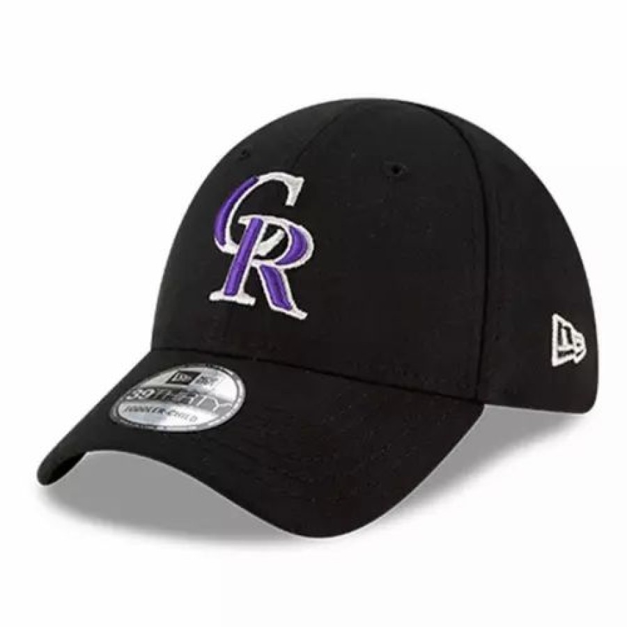 * New Era Toddler Colorado Rockies Team Classic 39Thirty Stretch Fit Hat Black Mlb Hats & Caps