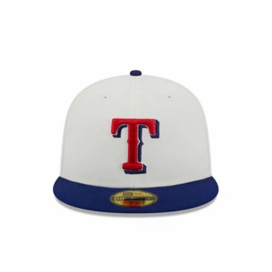 * New Era Texas Rangers Retro 59Fifty Fitted Hat White Mlb Hats & Caps