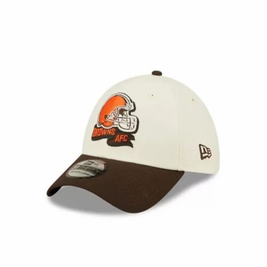 * New Era Cleveland Browns 2022 Sideline 39Thirty Stretch Fit Hat Cream Nfl Hats & Caps