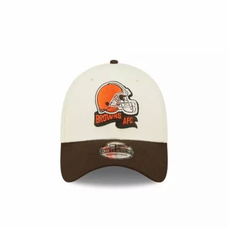 * New Era Cleveland Browns 2022 Sideline 39Thirty Stretch Fit Hat Cream Nfl Hats & Caps