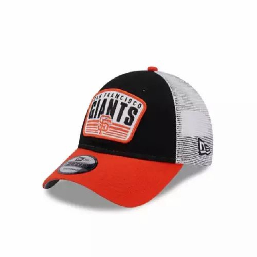 * New Era Kids' San Francisco Giants Patch 9Forty Adjustable Hat Black Mlb Hats & Caps