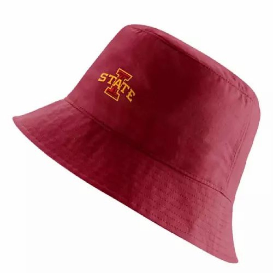 * Nike Iowa State Cyclones Core Bucket Hat Crimson College Hats & Caps