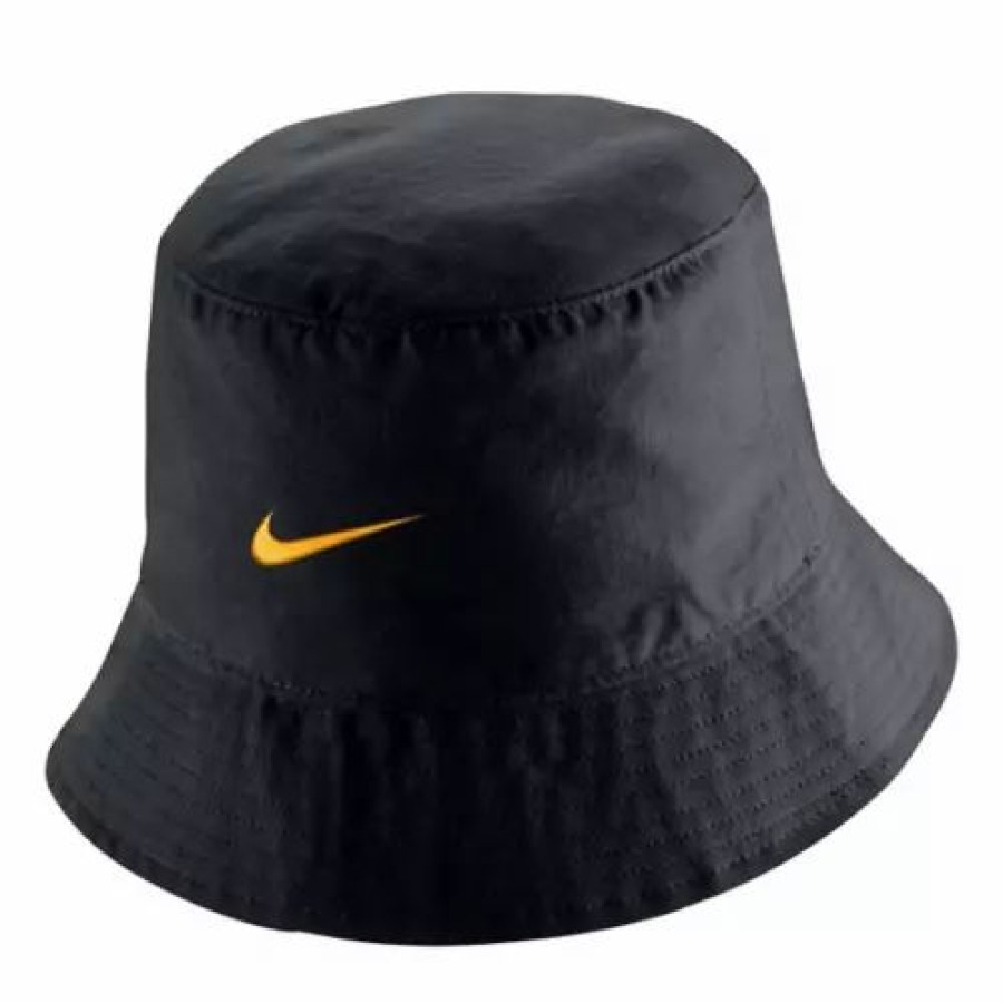 * Nike Iowa Hawkeyes Core Bucket Hat Black College Hats & Caps