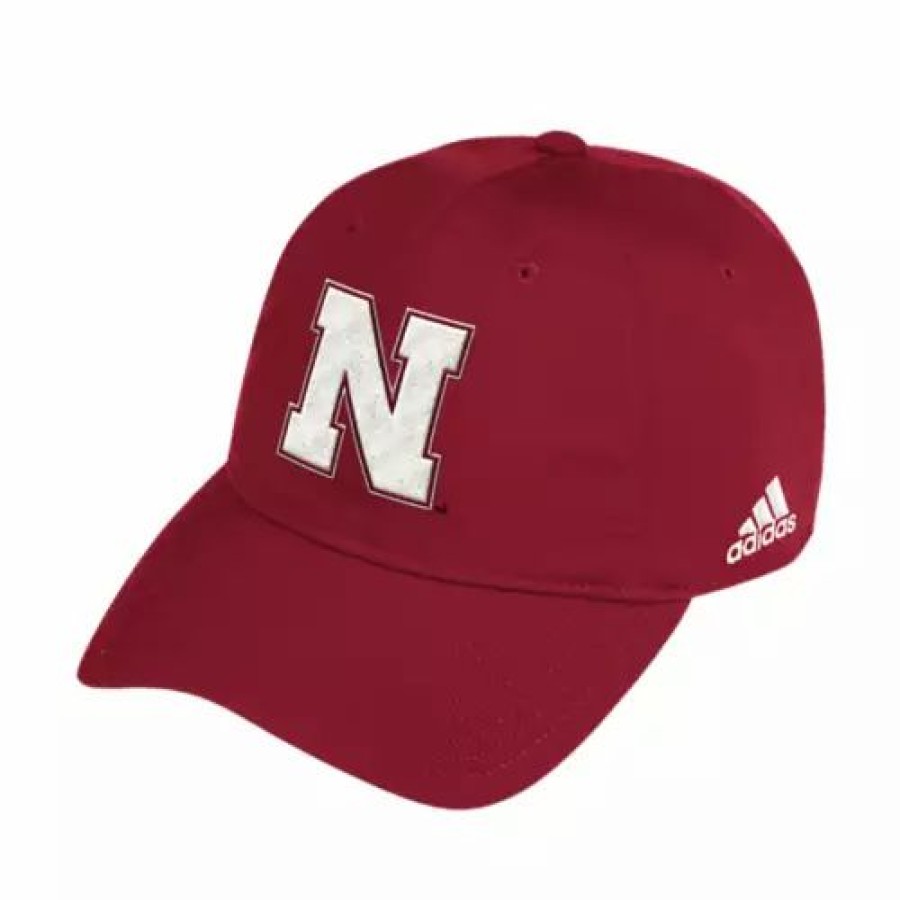 * Adidas Nebraska Cornhuskers 21 Slouch Hat Red College Hats & Caps