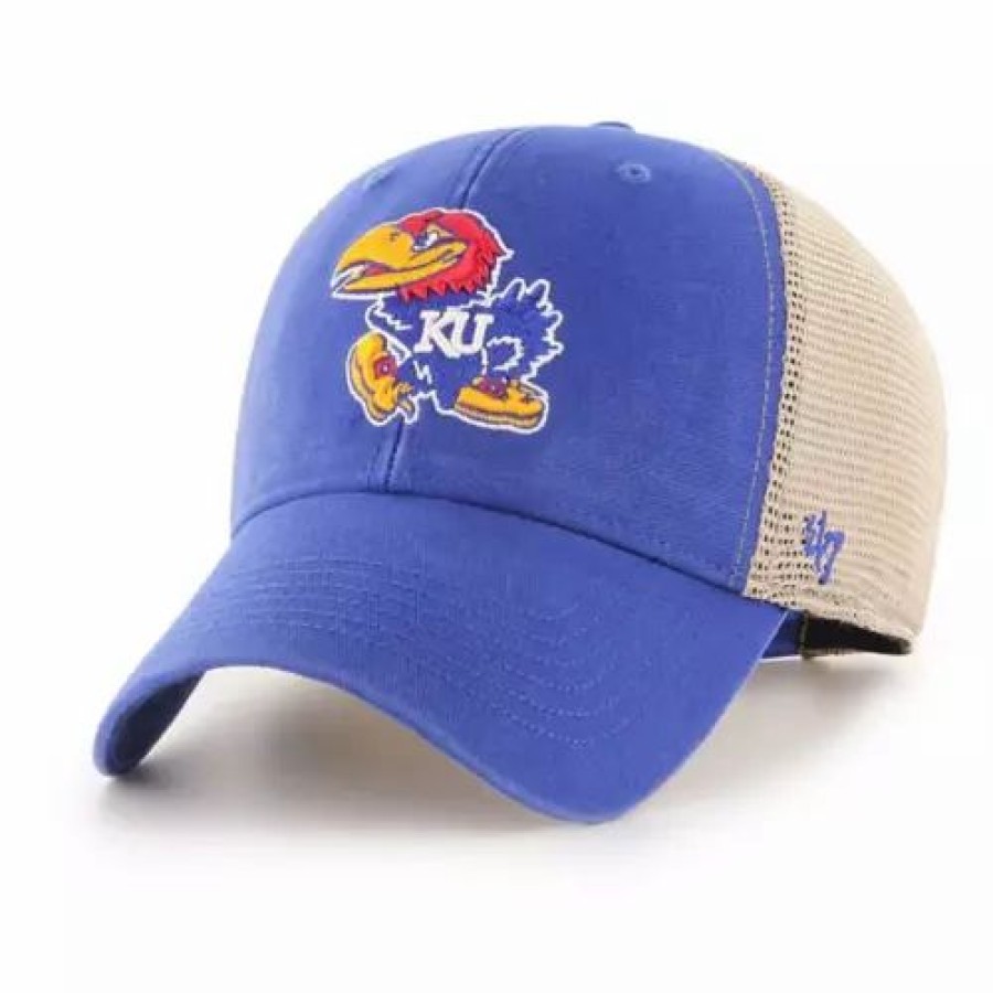 * 47 Brand 47 Brand Kansas Jayhawks Flagship Hat Blue College Hats & Caps