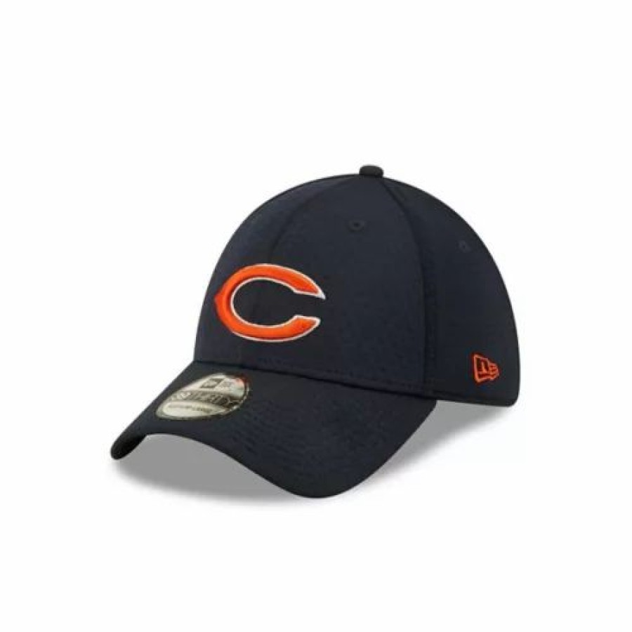 * New Era Chicago Bears Essential 39Thirty Flex Fit Hat Navy Nfl Hats & Caps