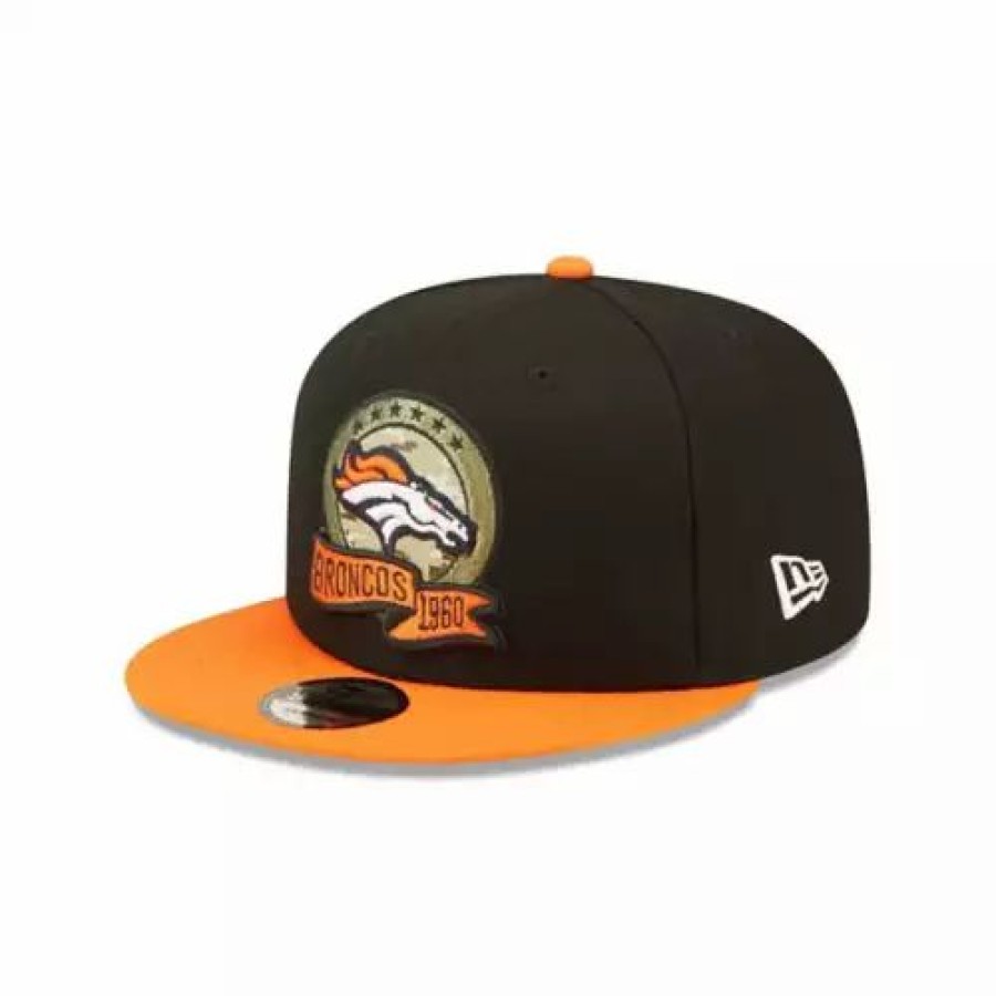 * New Era Denver Broncos 2022 Salute To Service 9Fifty Snapback Hat Black Nfl Hats & Caps