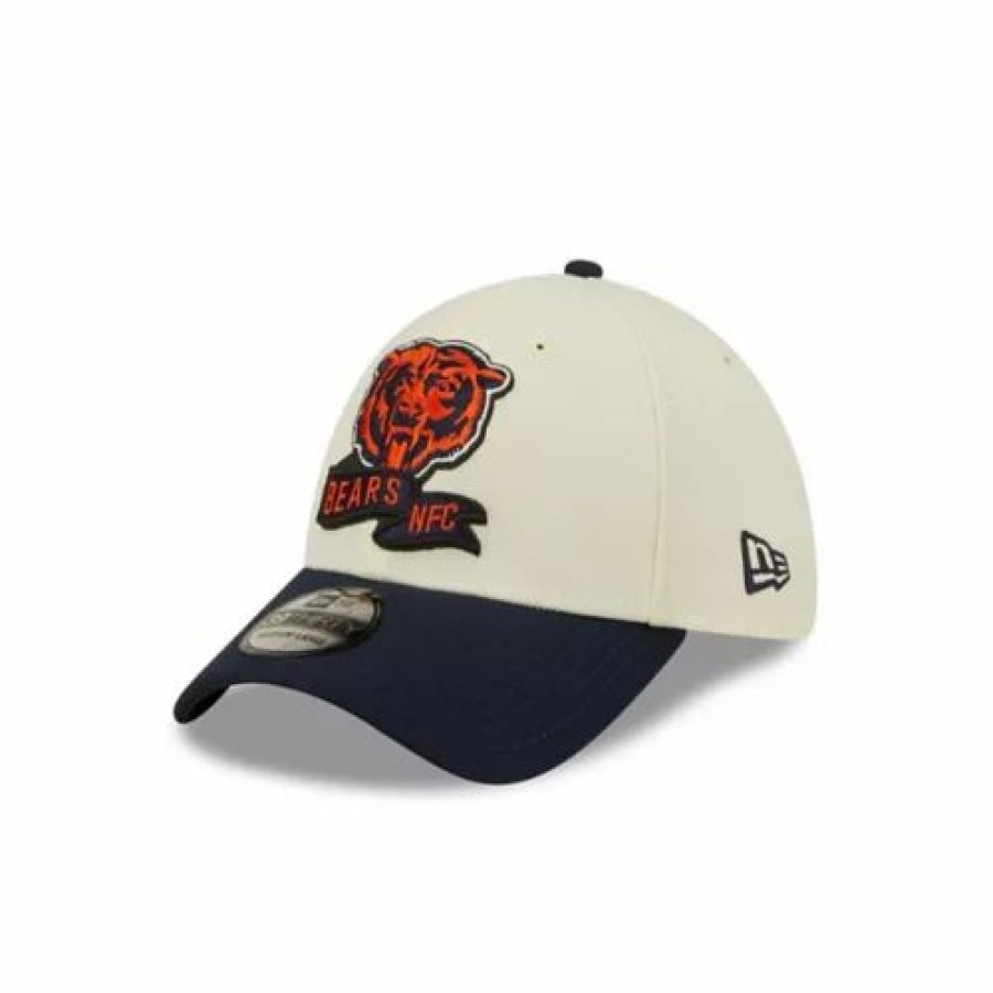 * New Era Chicago Bears 2022 Sideline 39Thirty Stretch Fit Hat Cream Nfl Hats & Caps