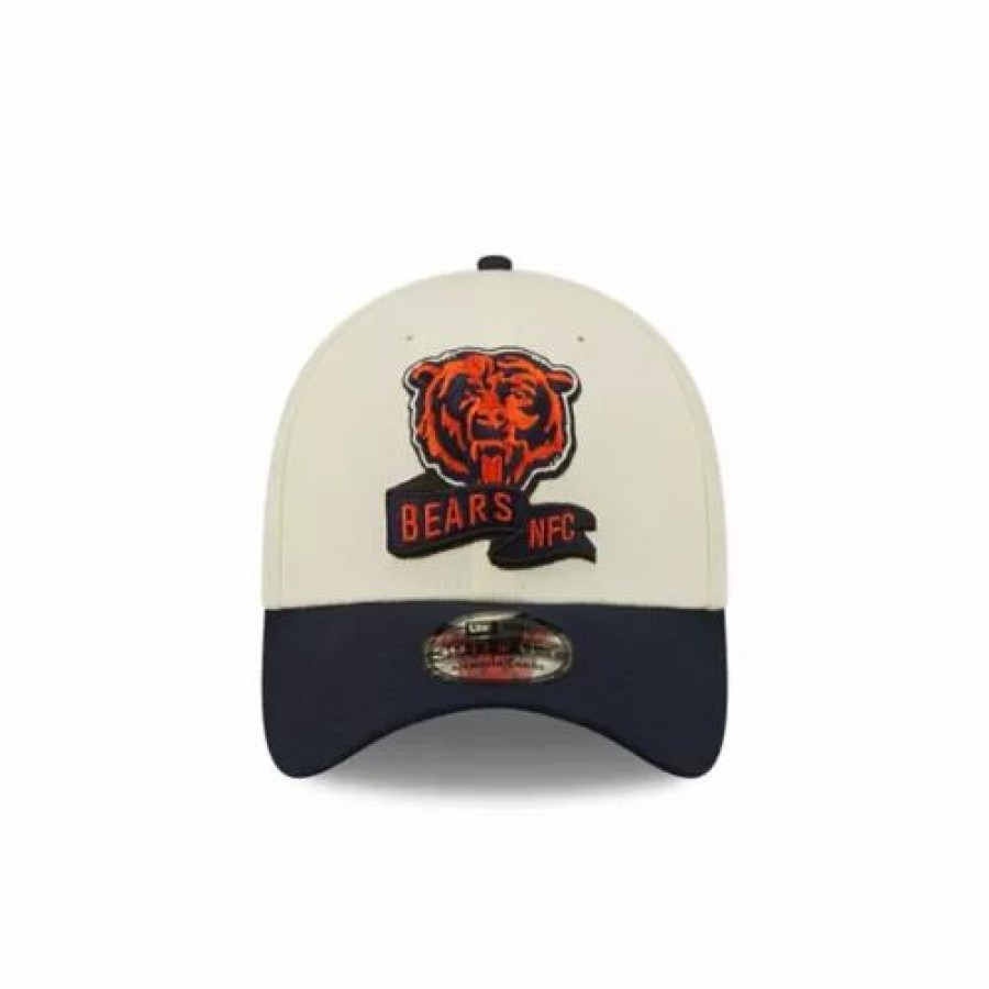 * New Era Chicago Bears 2022 Sideline 39Thirty Stretch Fit Hat Cream Nfl Hats & Caps