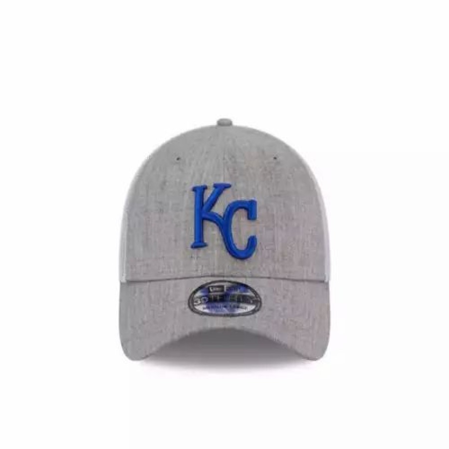 * New Era Kansas City Royals Heather 39Thirty Flex Fit Hat Grey Heather Mlb Hats & Caps