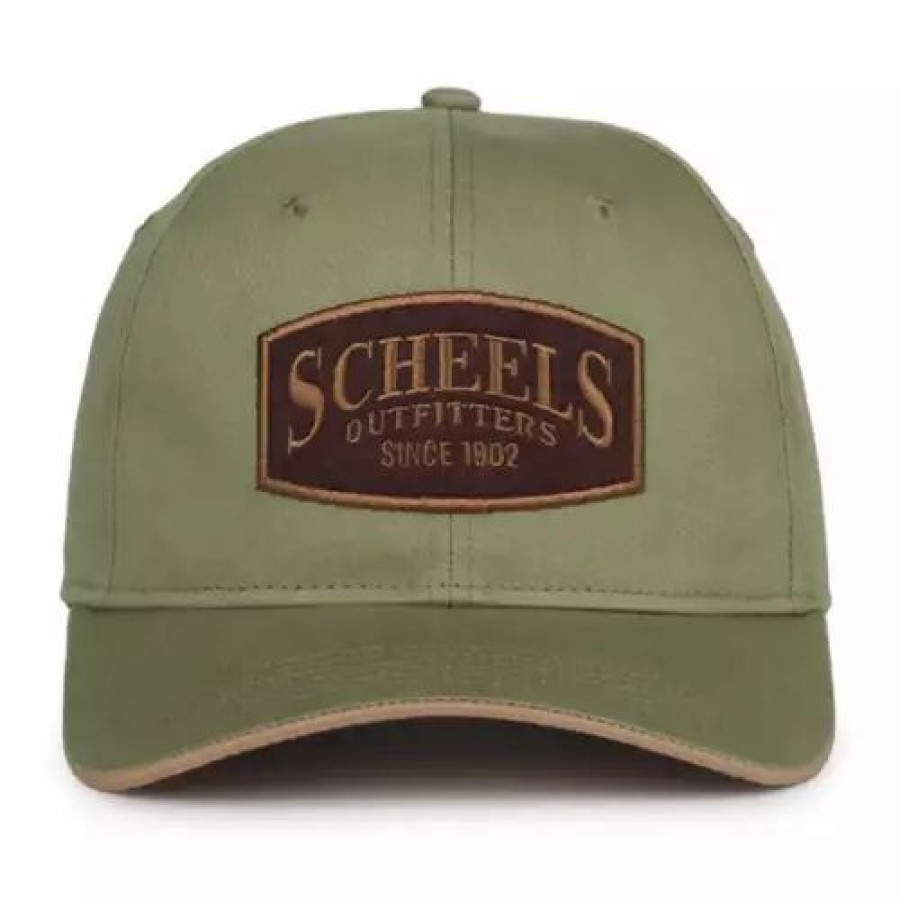 * Men'S Scheels Outfitters Scheels Canvas Adjustable Hat Olive Hats & Caps