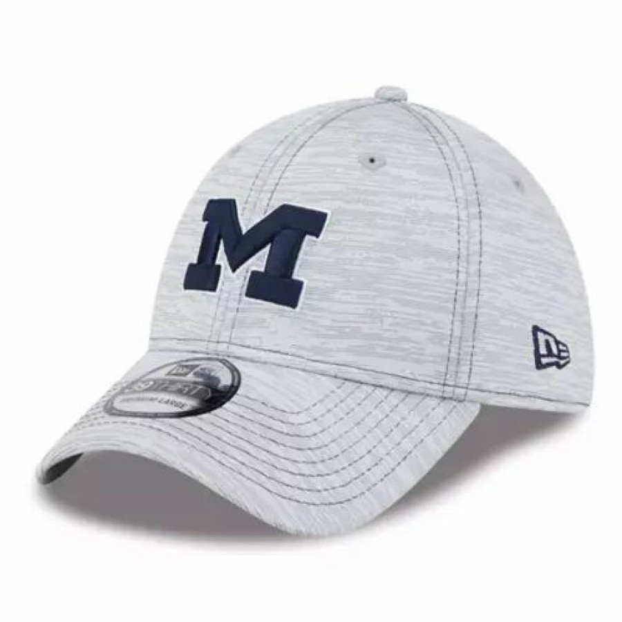 * New Era Michigan Wolverines 3930 Speed Hat Silver College Hats & Caps