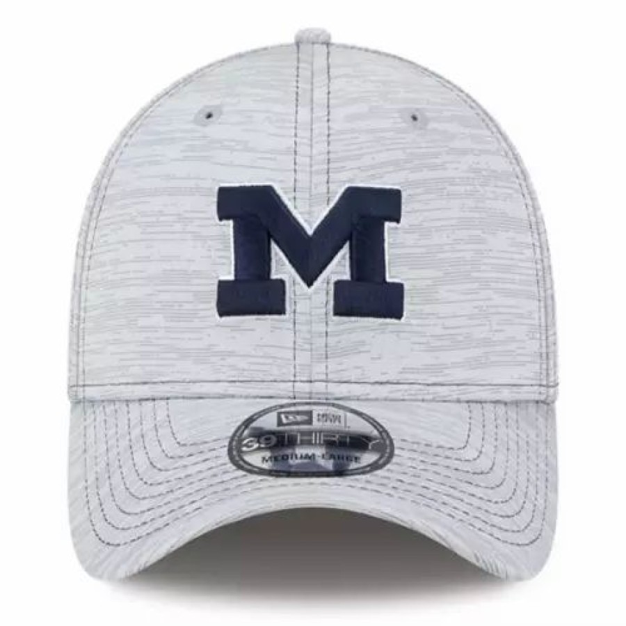 * New Era Michigan Wolverines 3930 Speed Hat Silver College Hats & Caps