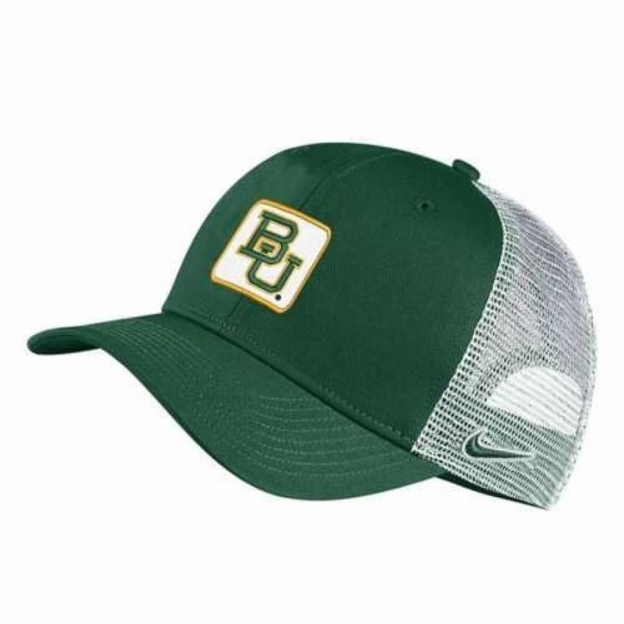 * Nike Baylor Bears Classic 99 Trucker Hat Dark Green College Hats & Caps