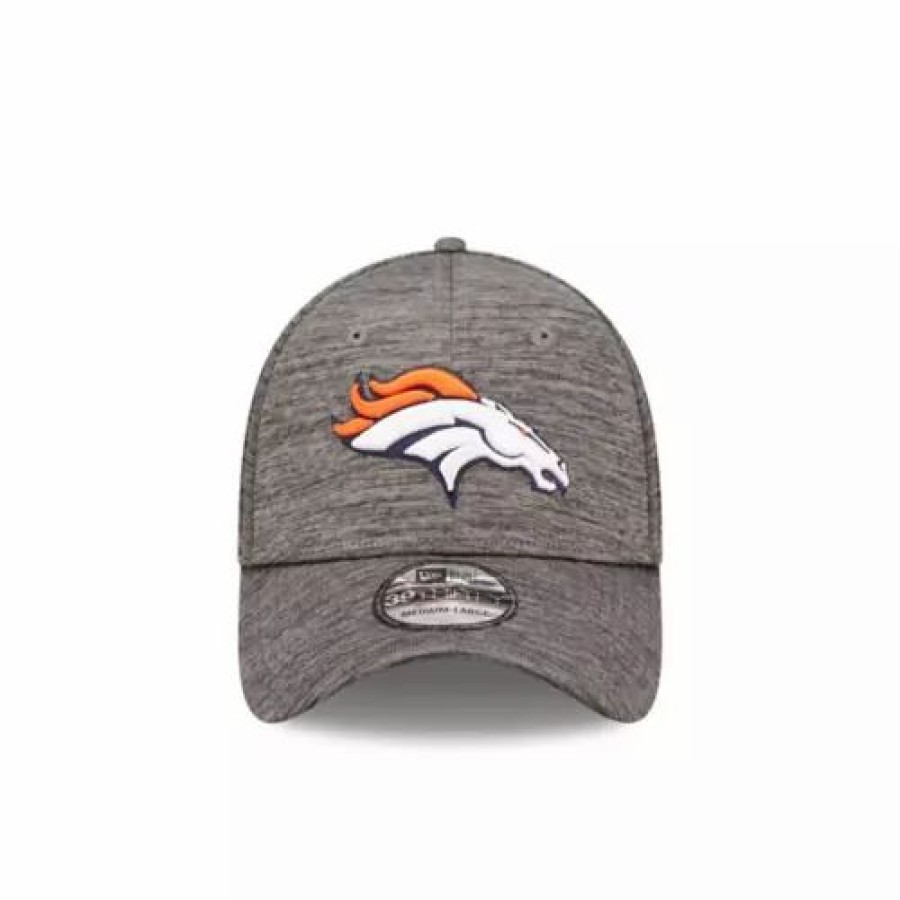 * New Era Denver Broncos Essential 39Thirty Flex Fit Hat Grey Heather Nfl Hats & Caps