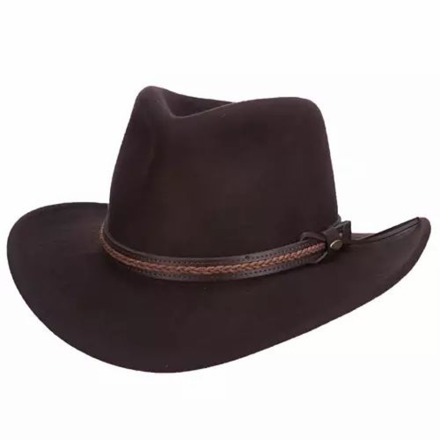 * Men'S Dorfman-Pacific Buffalo Cowboy Hat Chocolate Hats & Caps