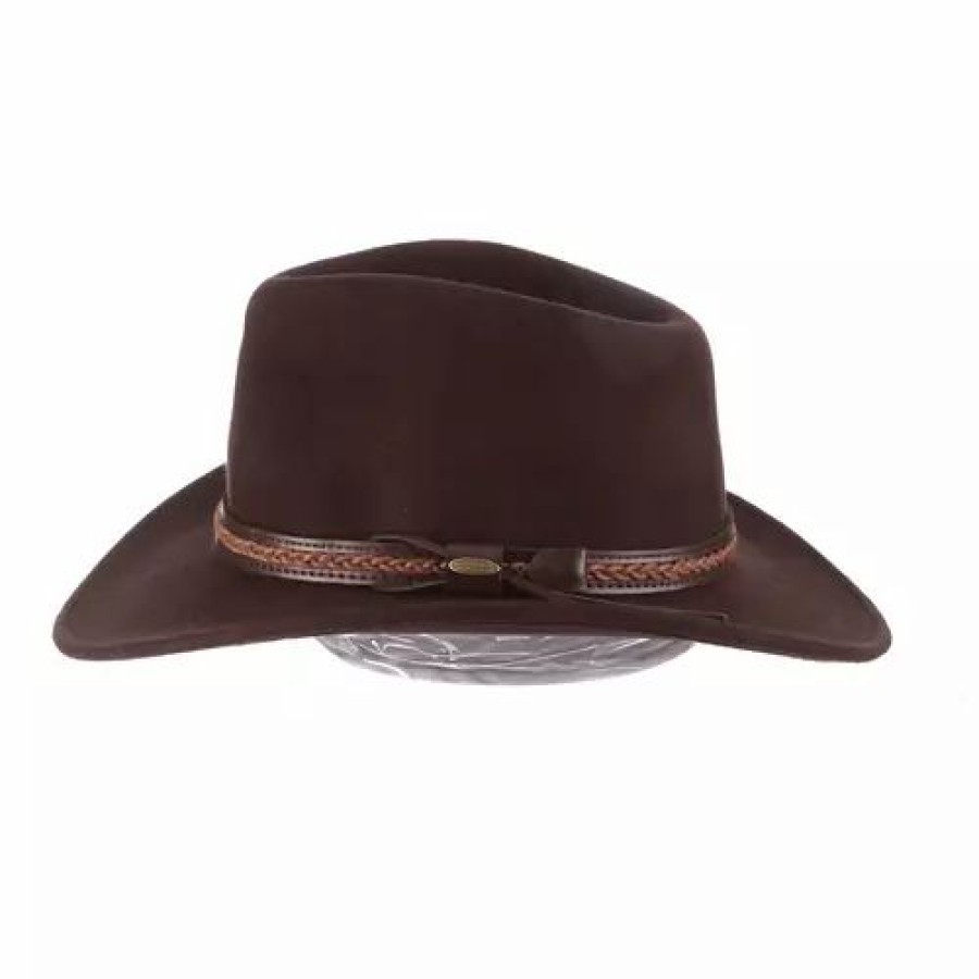 * Men'S Dorfman-Pacific Buffalo Cowboy Hat Chocolate Hats & Caps