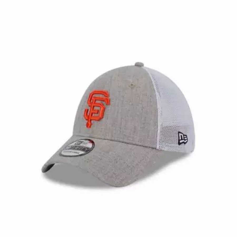 * New Era San Francisco Giants Heather 39Thirty Flex Fit Hat Grey Heather Mlb Hats & Caps