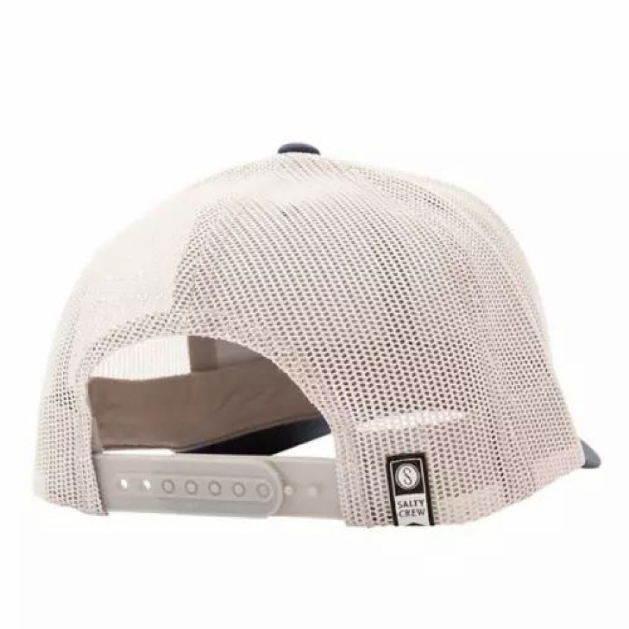 * Men'S Salty Crew Landing Retro Trucker Snapback Hat Navy/Silver Hats & Caps