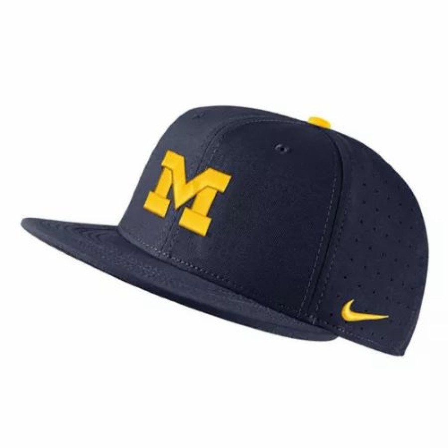 * Nike Michigan Wolverines True Baseball Hat Navy College Hats & Caps