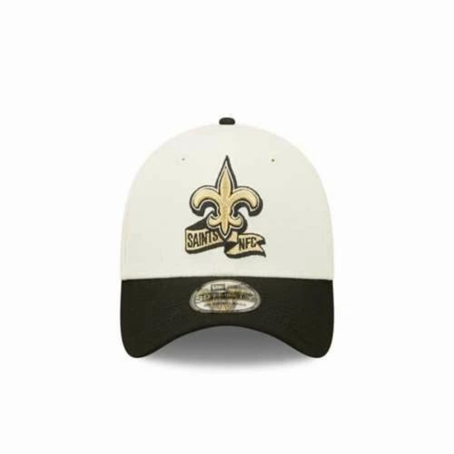 * New Era New Orleans Saints 2022 Sideline 39Thirty Stretch Fit Hat Cream Nfl Hats & Caps