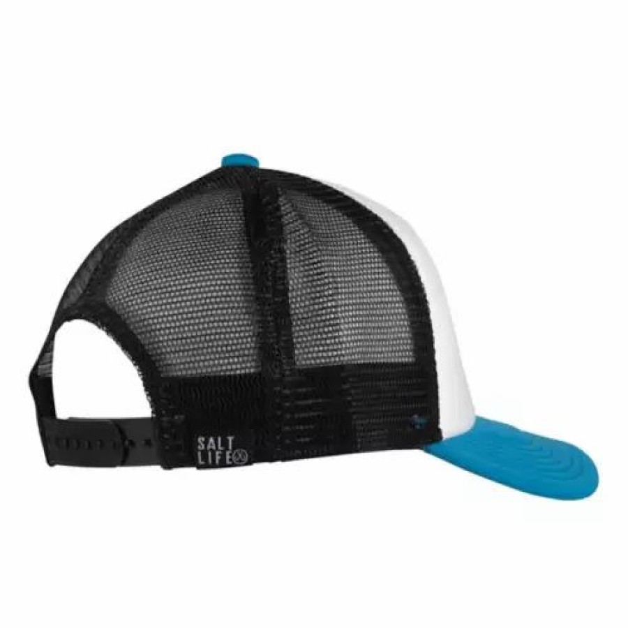 * Boys' Salt Life Shark Bite Snapback Hat Malibu Blue Hats & Caps