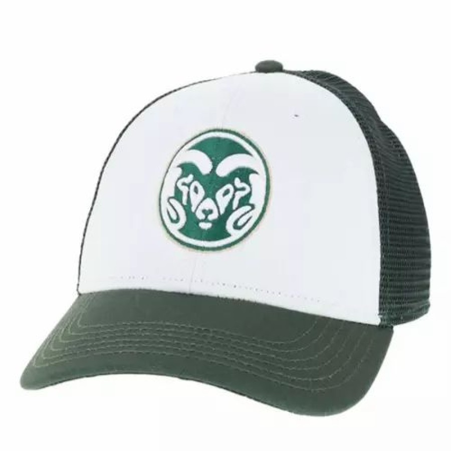 * Legacy Colorado State Rams Low Row Hat White/Dark Green College Hats & Caps