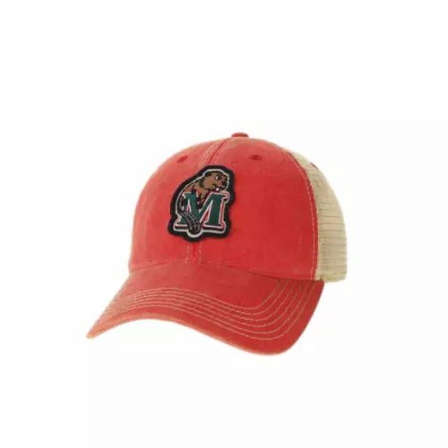 * Legacy Athletic Minot State Beavers Cp Patch Hat Red College Hats & Caps