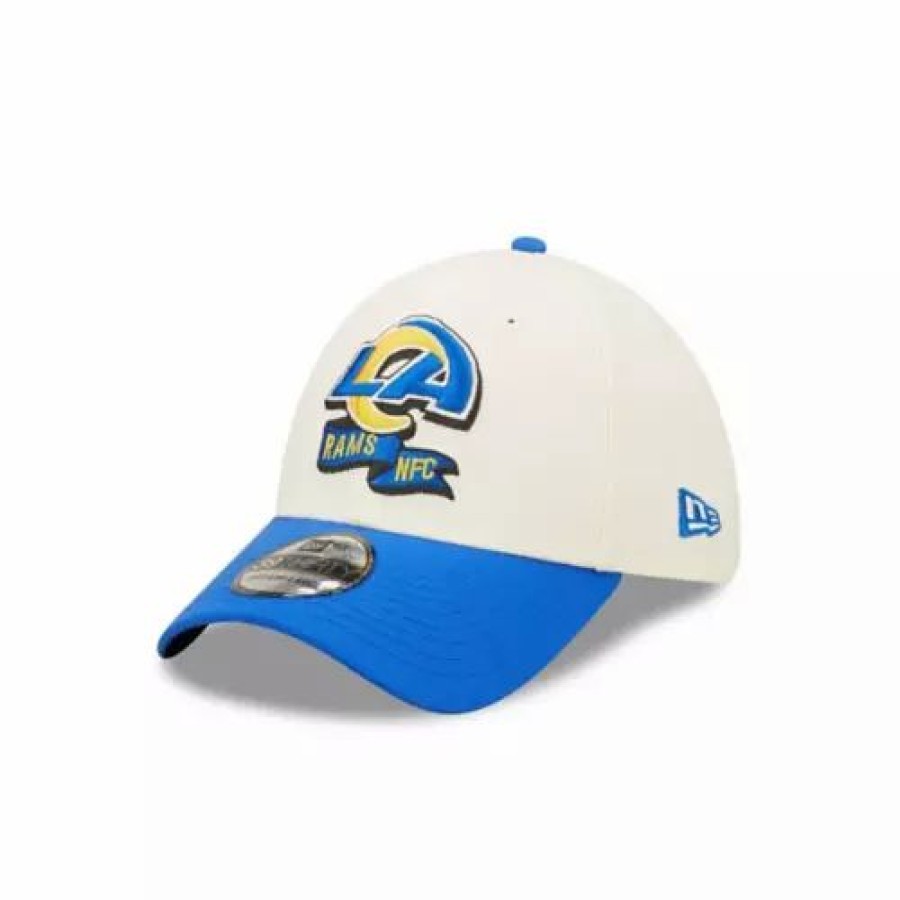 * New Era Los Angeles Rams 2022 Sideline 39Thirty Stretch Fit Hat Cream Nfl Hats & Caps