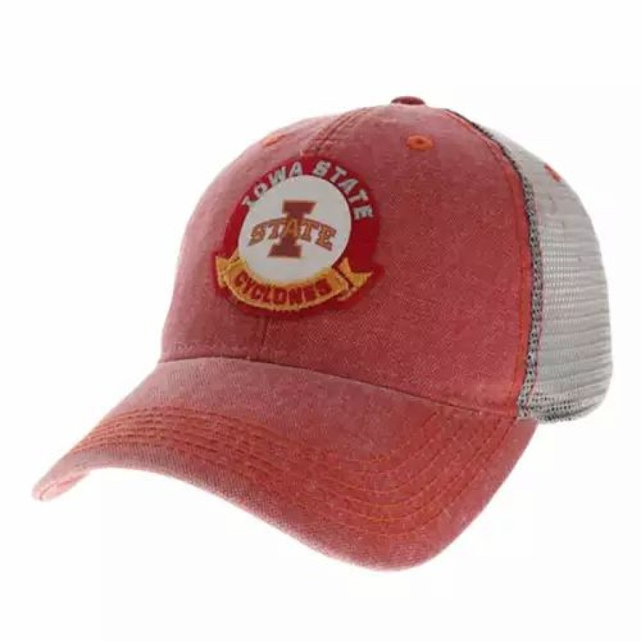 * Legacy Athletic Iowa State Cyclones Bottom Banner Hat Burgundy/Grey College Hats & Caps